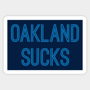 Oakland Sucks (Carolina Blue Text) Sticker